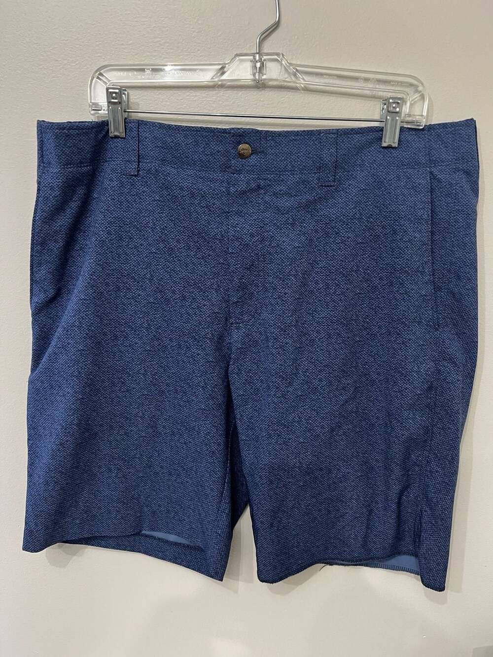Callaway Stretch Performance Golf Shorts Size 36 Blue Tweed Look